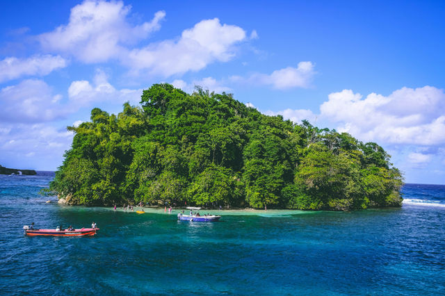 Shot of Monkey Island near the scenic Blue Lagoon