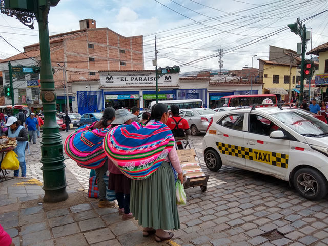 Cusco Peru- two ladies shopping