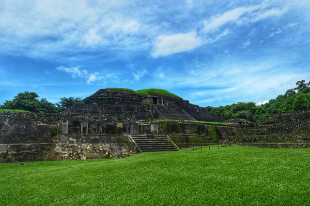 View of the main Pyramid at "El Tazumal", Chalchuapa, Santa Ana, El Salvador, June 2024