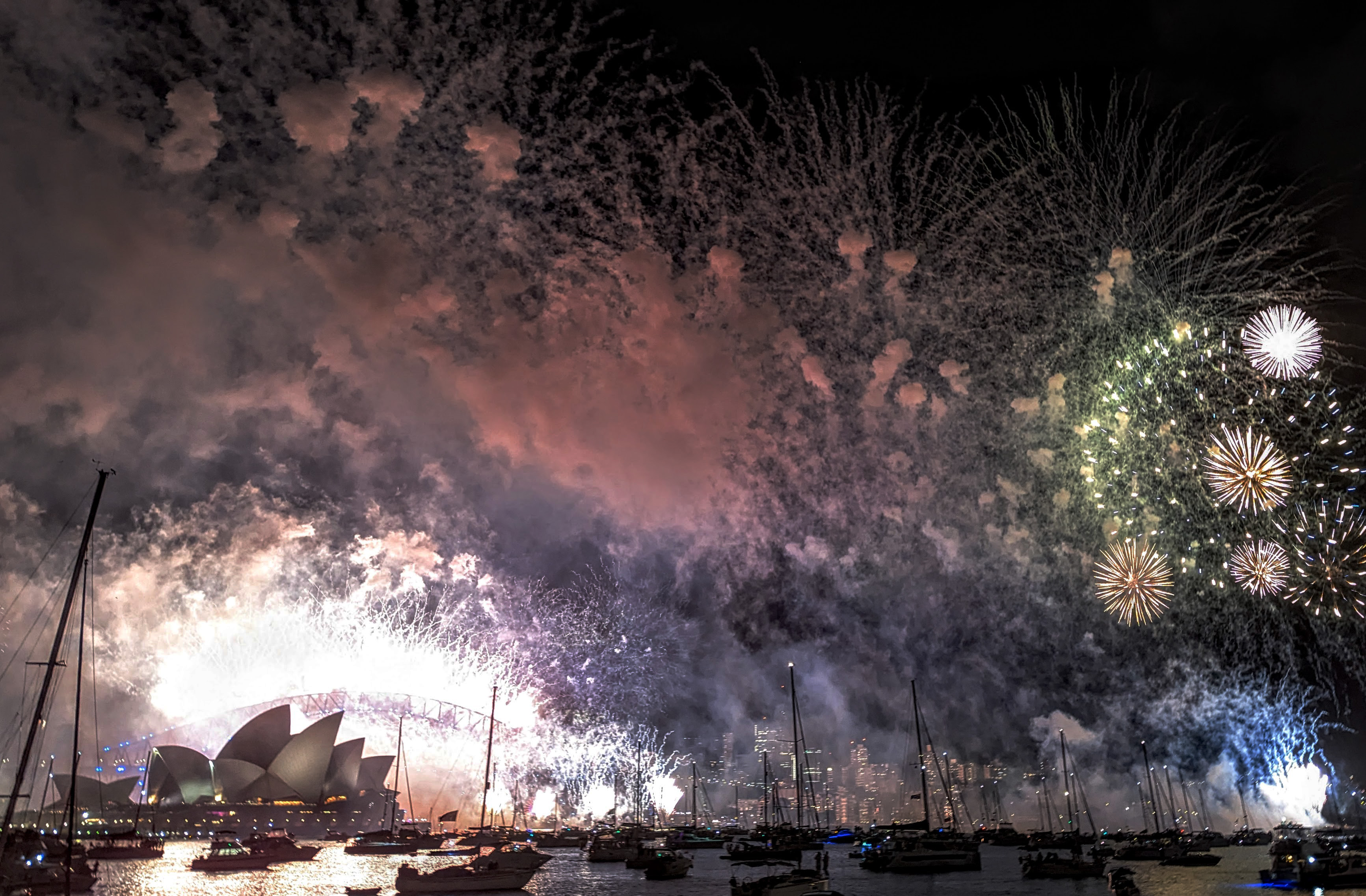 New Year's Eve fireworks over Sydney Harbour