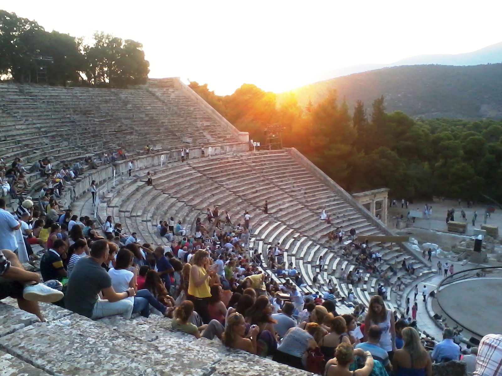Sunset over the Theatre of Epidaurus