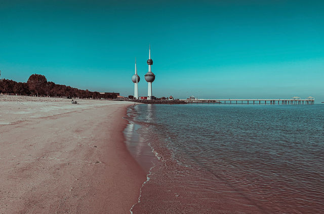 Windy beach.