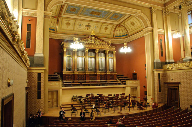 Interior of the Rudolfinum concert hall, Prague