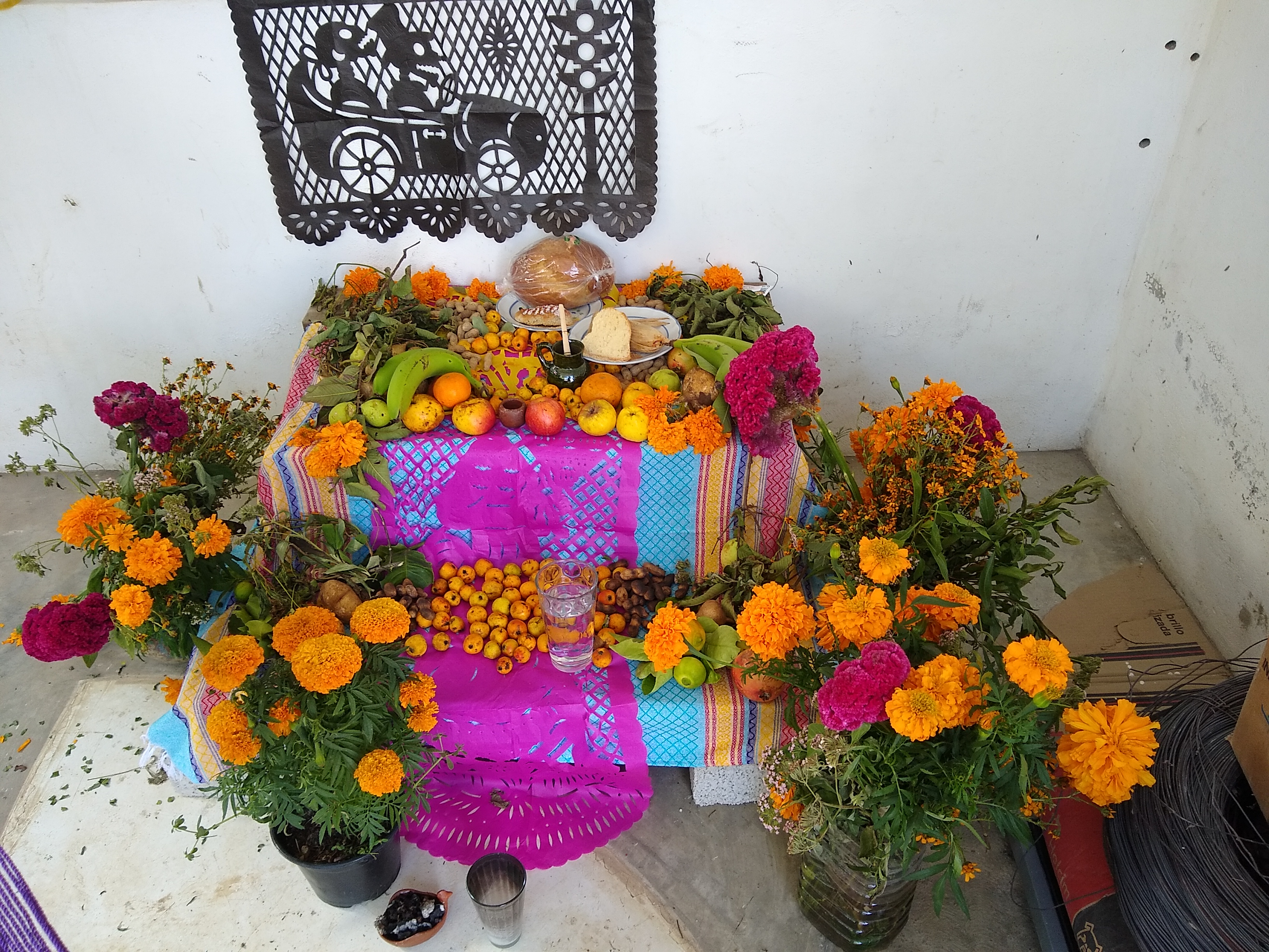 Family shrine for Day of the Dead in Oaxaca