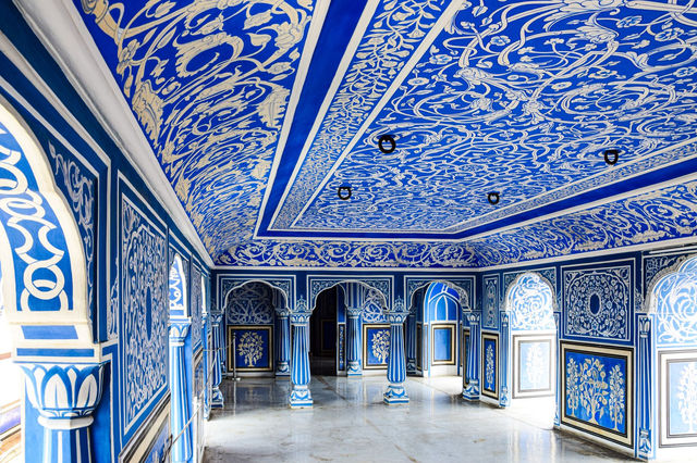 The Blue Room at the City Palace, cobalt and gilt
