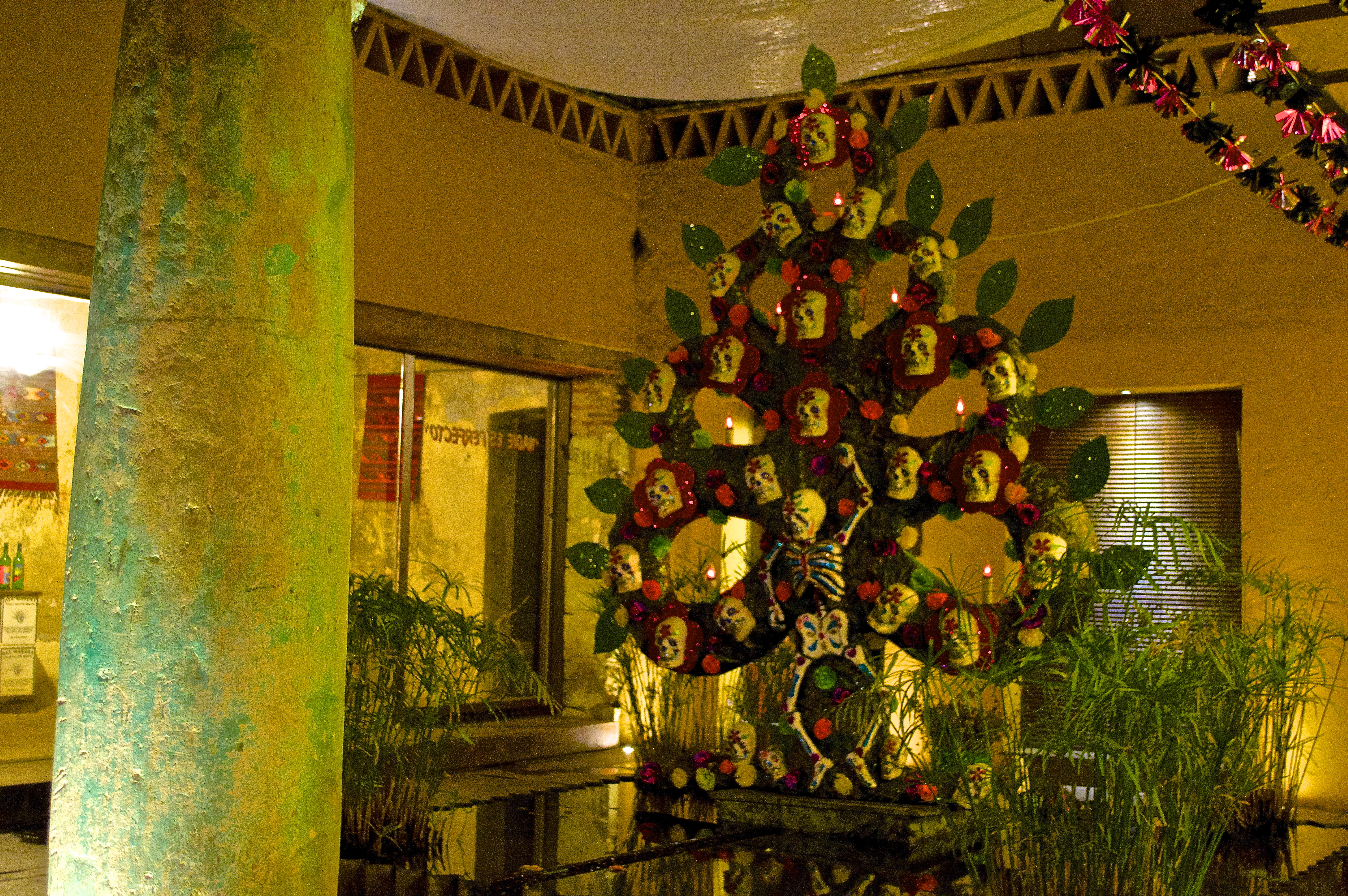 Tree of life sand art for Day of the Dead, Oaxaca