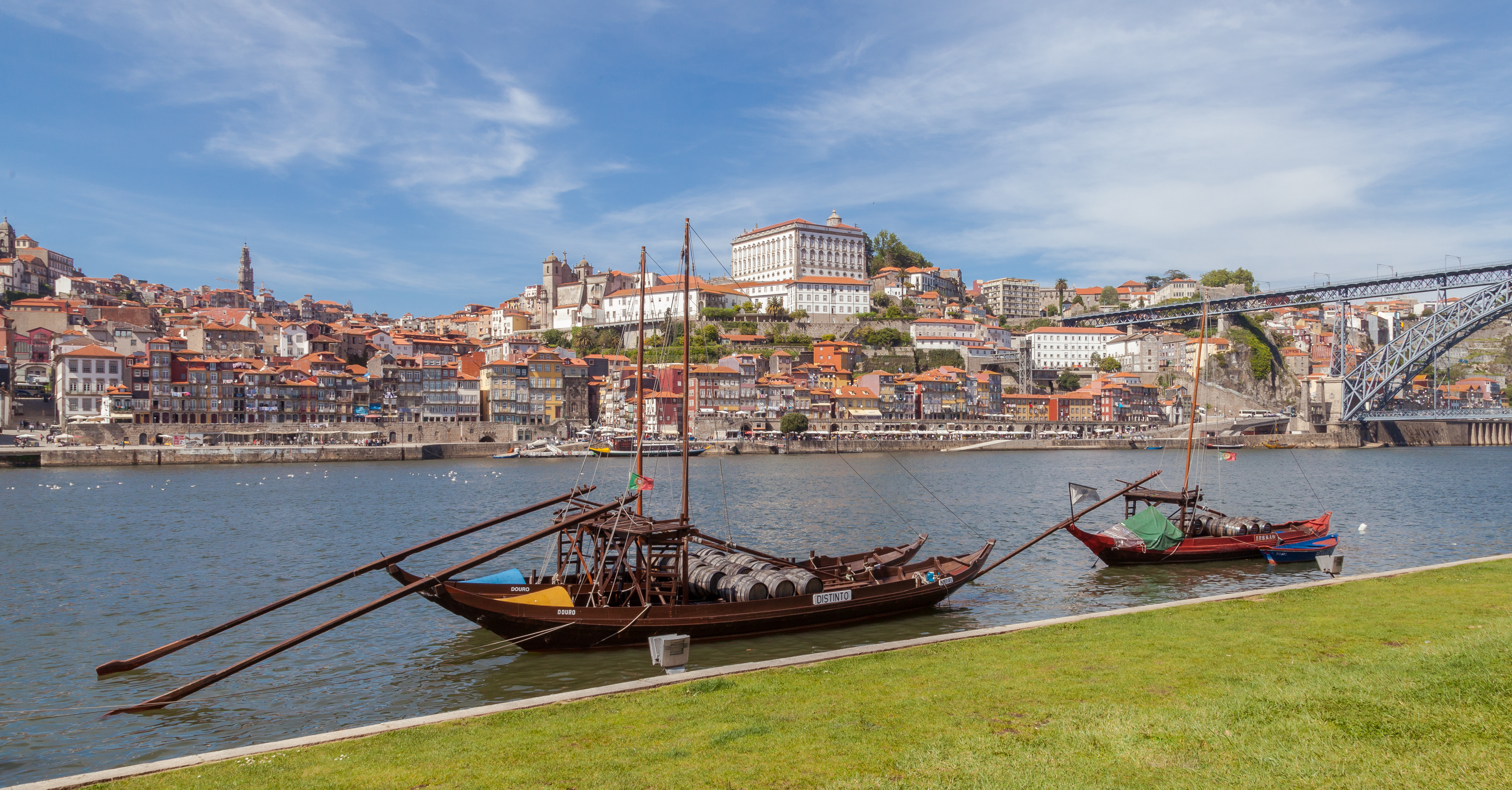 Rabelo boats on the Douro, Vila Nova de Gaia