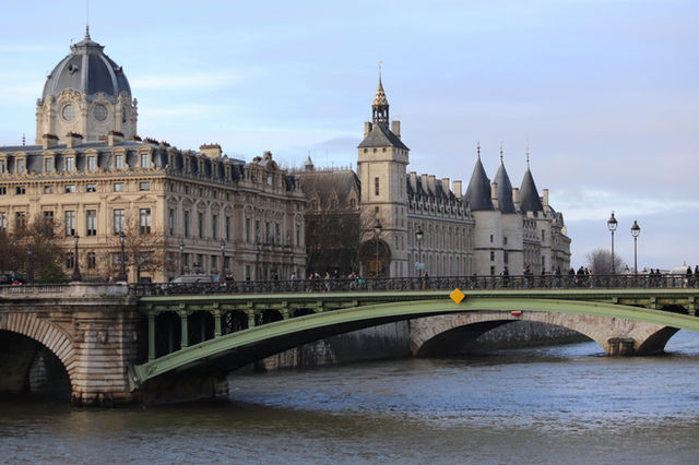 Palais de la Cité on the Seine River's Île de la Cité in Paris, France