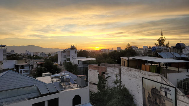 sunset in Arequipa, Peru in December 2023