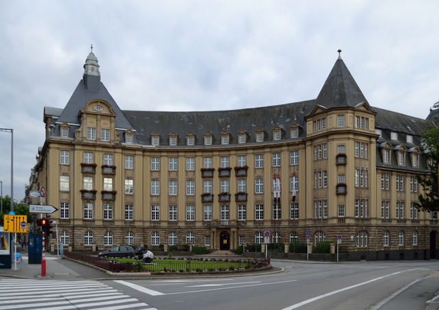 Headquarters of the Banque et caisse d'épargne de l'Etat at Place de Metz, Luxembourg