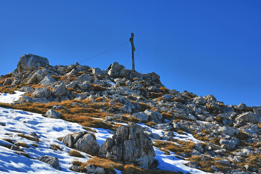 The cross on the Augstenberg: A much-visited symbol of Christianity