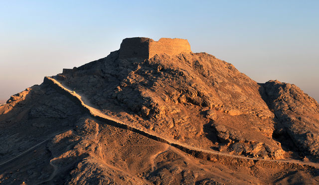 Towers of silence - Zoroastrians Dakhmeh (graveyard), Yazd, Iran.