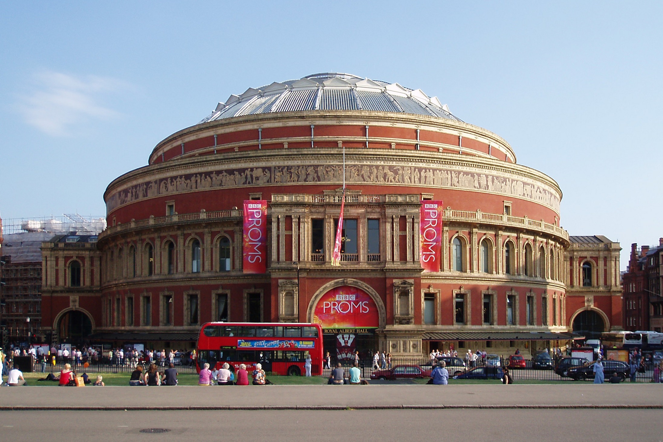 Performers and audience at a BBC Proms concert