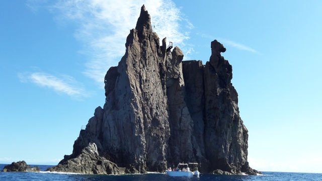 Strombolicchio islet near Stromboli in Aeolian Islands in Italy.