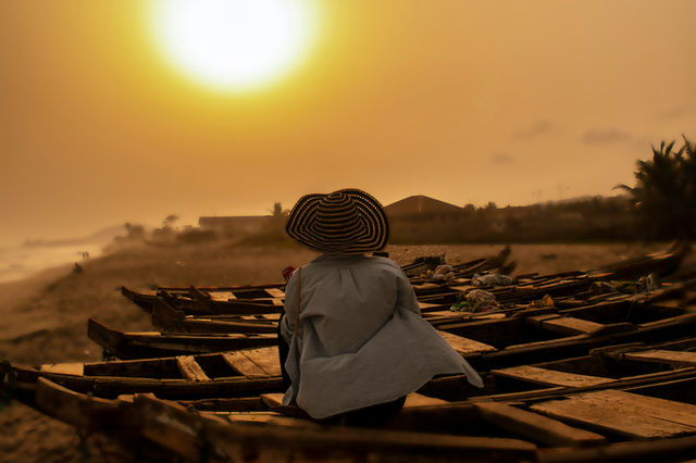 Watching the sun set