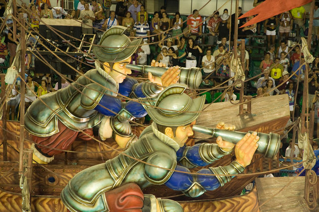 Carnival float in the Sambadrome, Rio