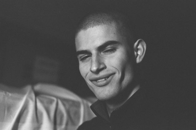 A guy looksmaxxing in an underground vault. 2023 Canon FTb/ Canon FDn 50mm F1.8/ Rollei Superpan 200