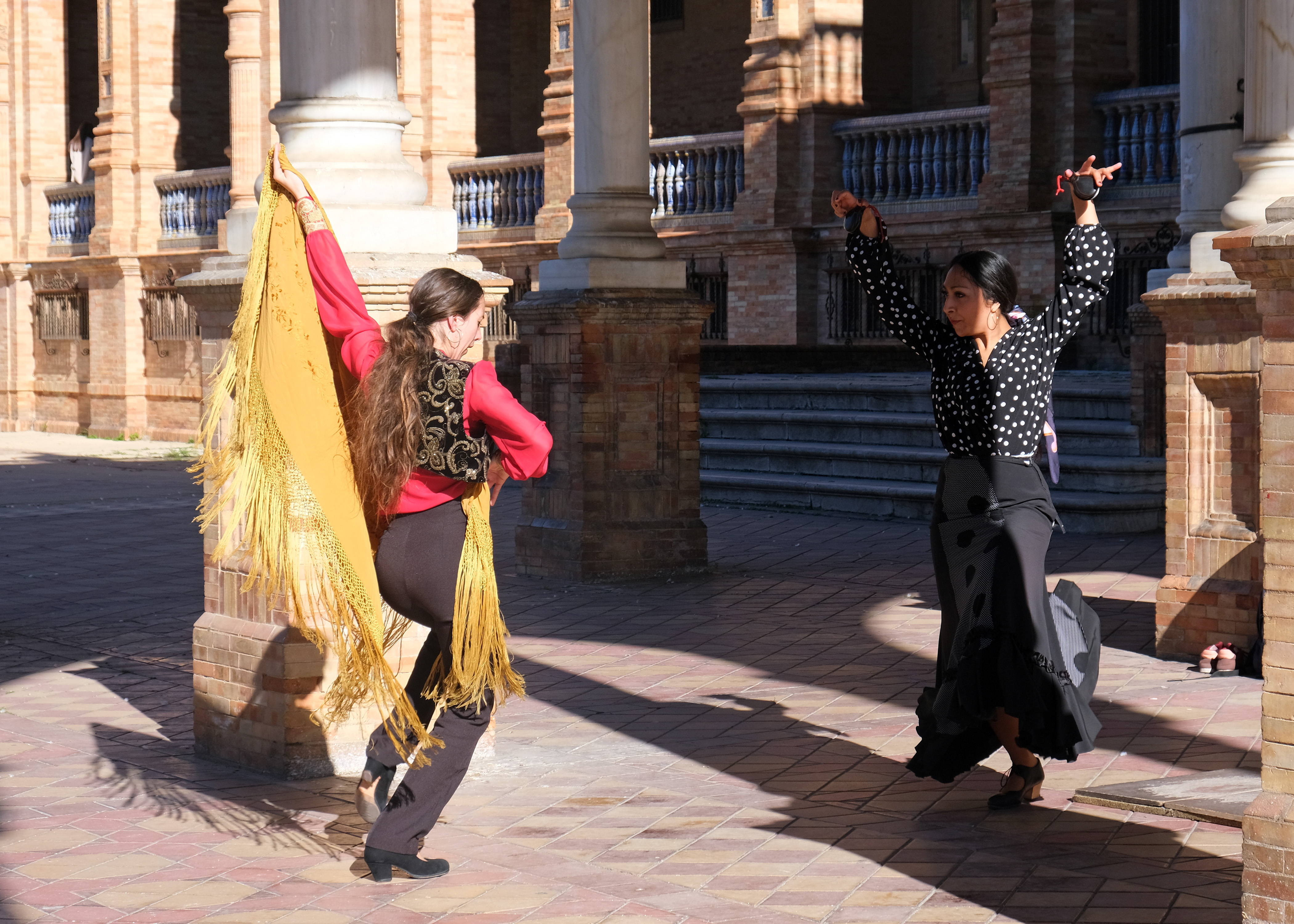 Flamenco dancer at Plaza de España, Seville