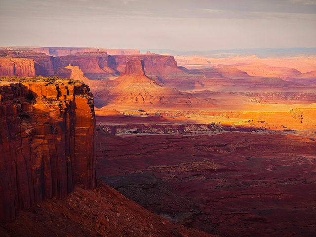 A scenic view of the grand canyon in the desert