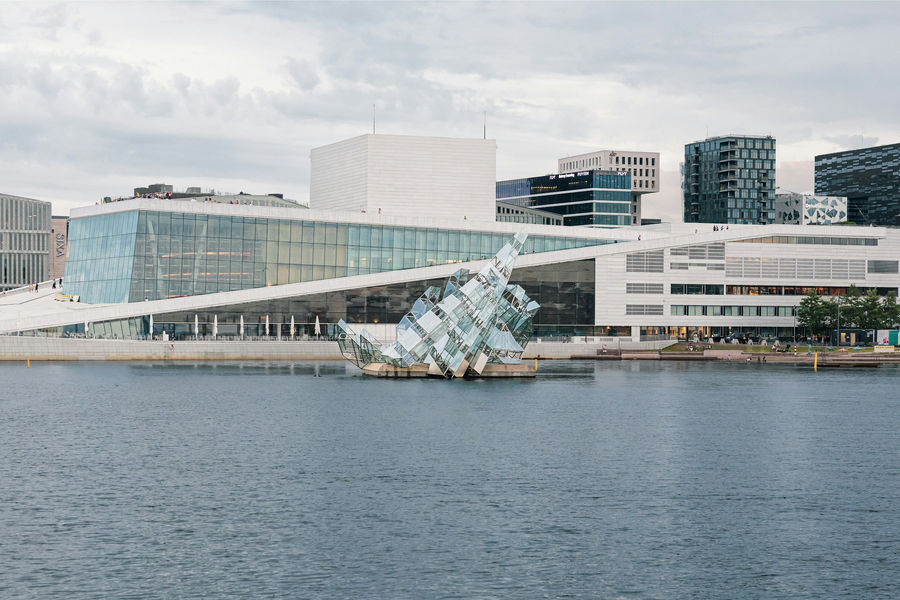 Oslo Opera House & the Bjørvika harbour waterfront, Norway