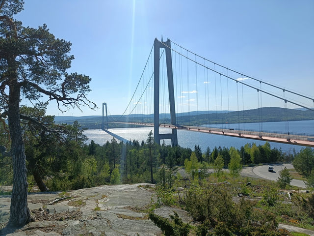 High Coast Bridge, Sweden in summer
