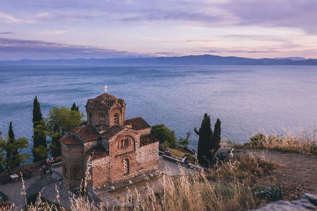Church of St John at Kaneo above Lake Ohrid, North Macedonia