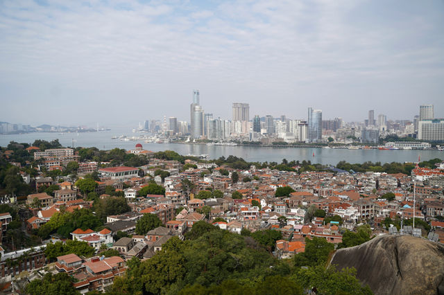 View of Xiamen and buildings