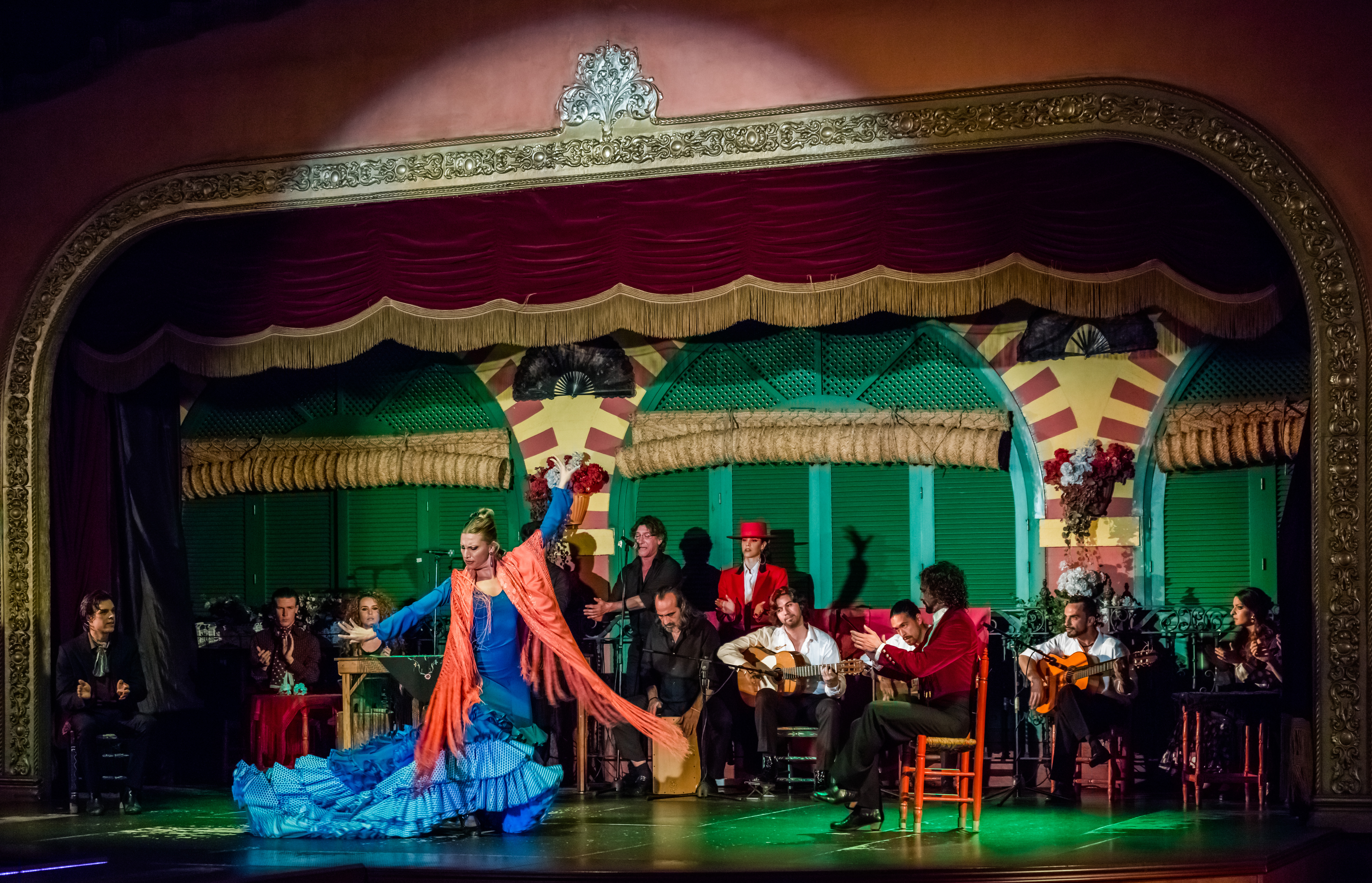 Flamenco guitarists and dancer, Seville