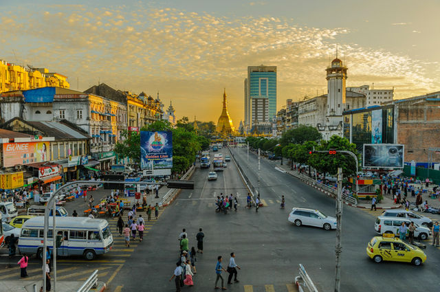 Yangon in the evening