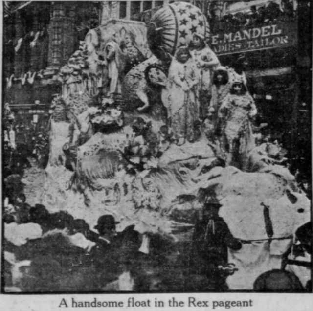 Rex pageant parade float, New Orleans Mardi Gras