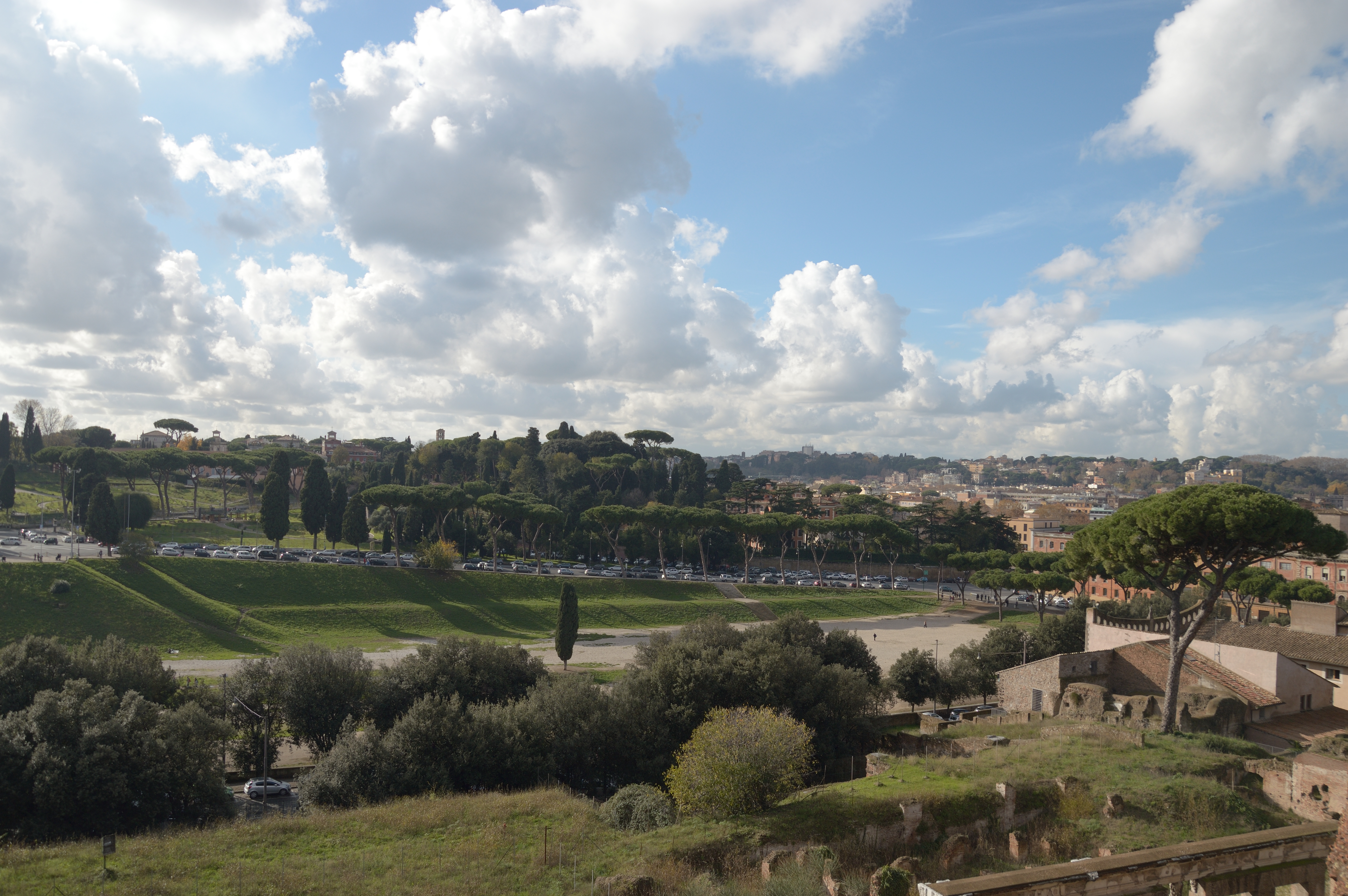 The Circus Maximus, Rome, seen from Palatine hill