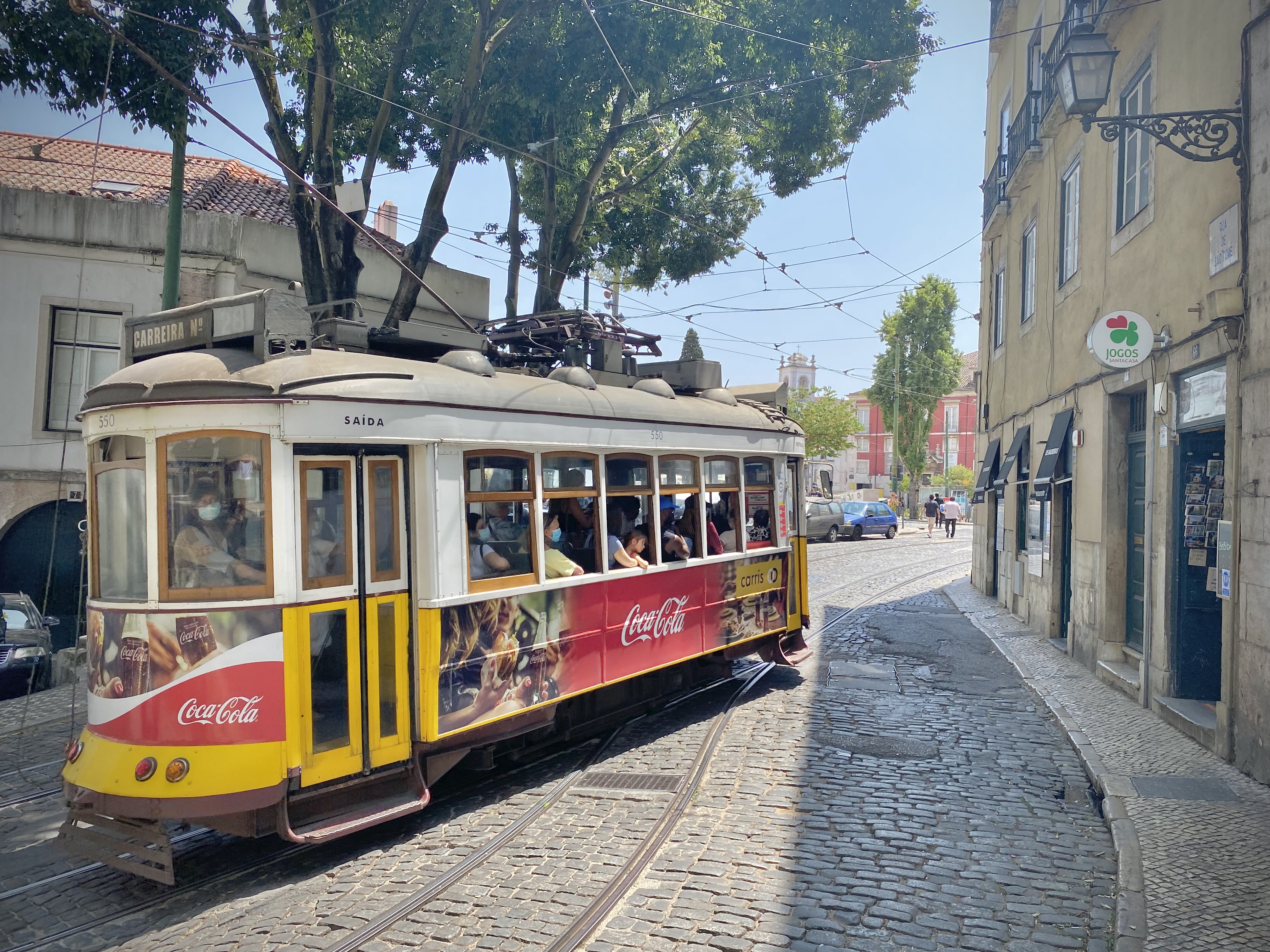 Lisbon tram in Alfama