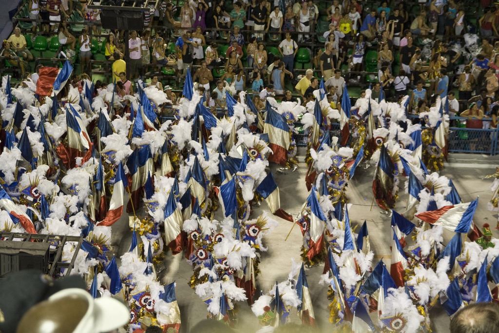 Samba dancers in the Sambadrome, Rio Carnival