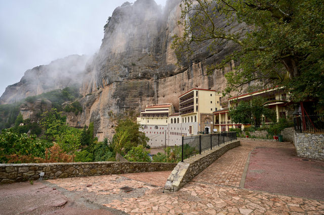 Orthodox Monastery of Mega Spilaio in Kalavryta, Greece
