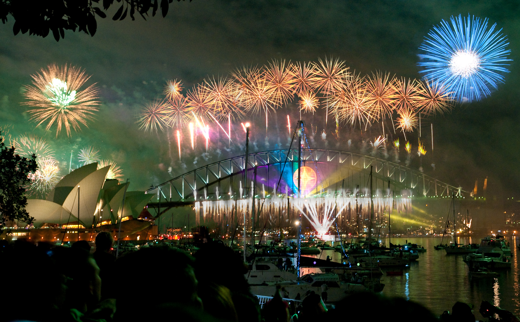 Harbour Bridge and Opera House New Year fireworks