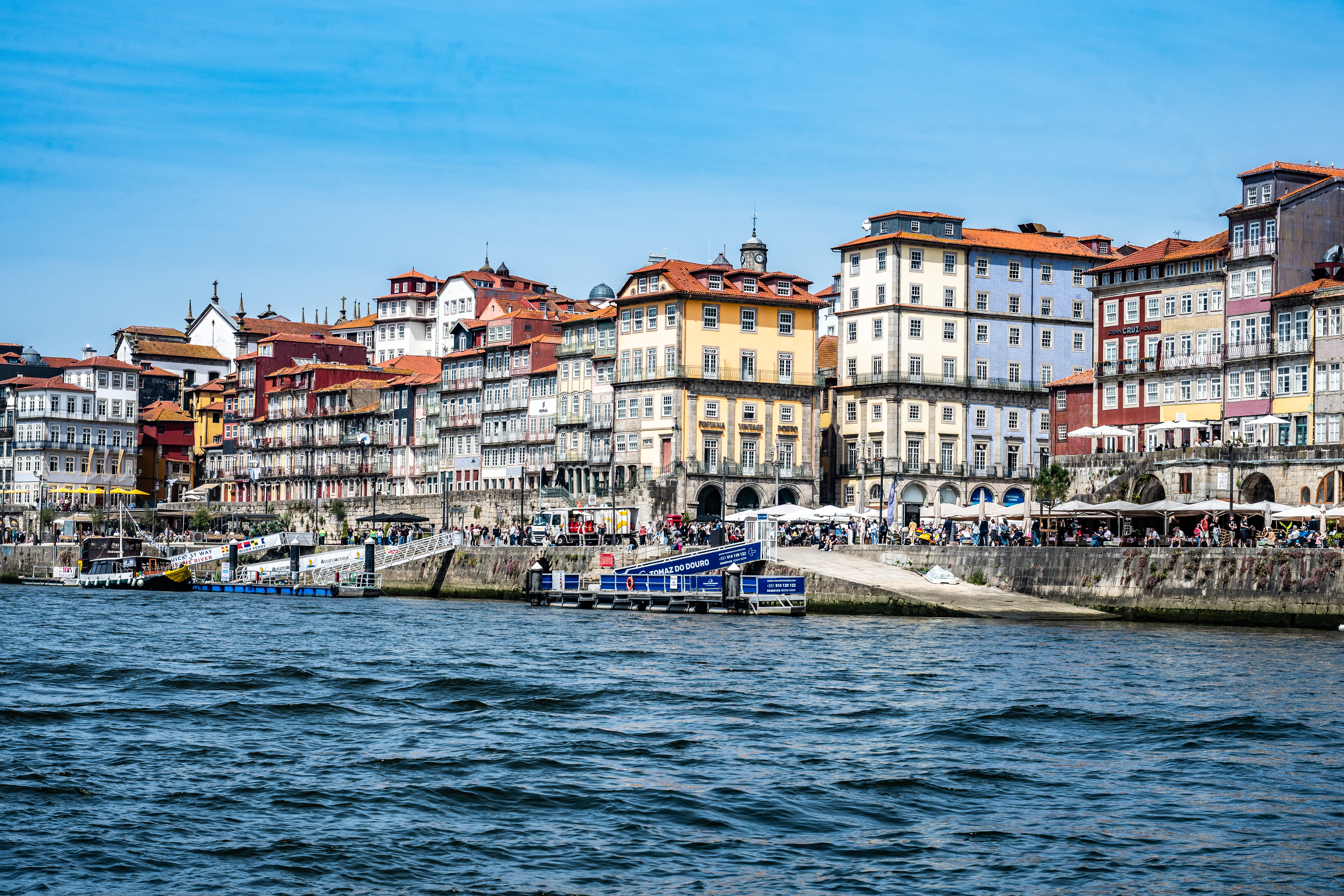 Colourful Douro riverfront houses, Porto