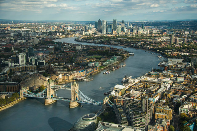 an aerial view of the city of london