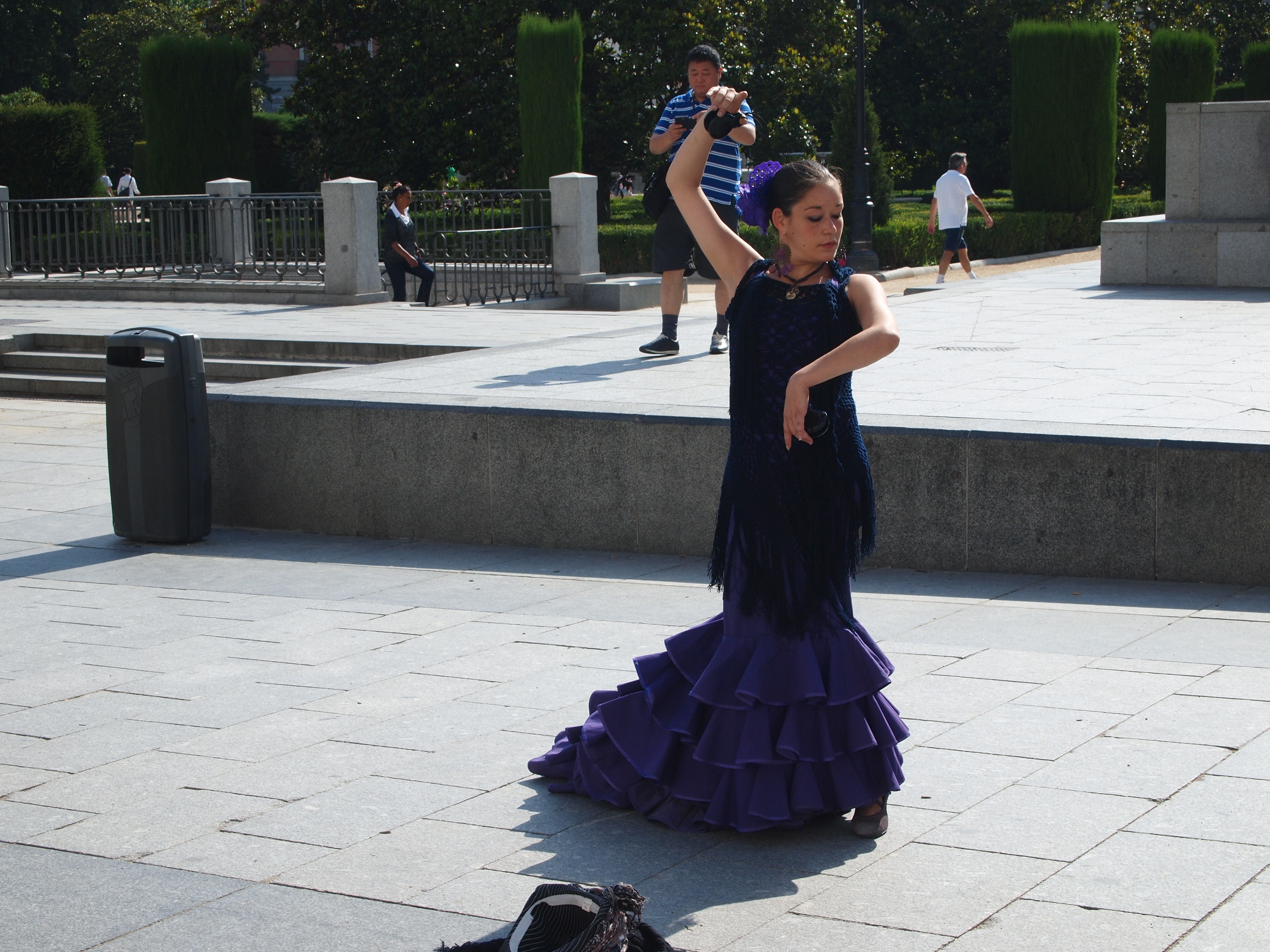 Flamenco dancing on a Madrid street