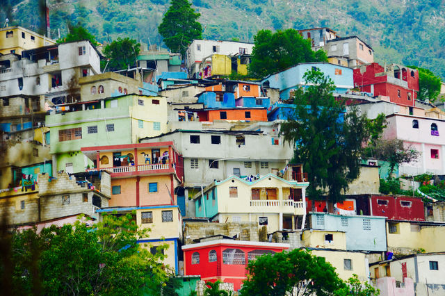 Houses built on the mountains just outside of Port-au-Prince