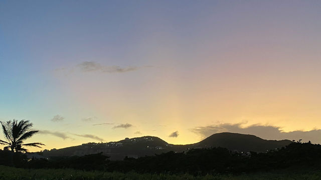 Sunset over the mountain
