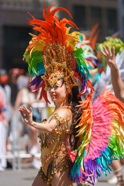 Feathers in full colour — San Francisco Pride