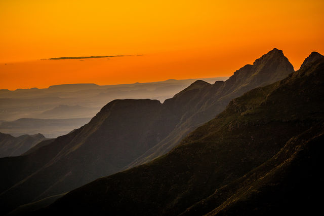 Mountain range scenery , Lesotho.