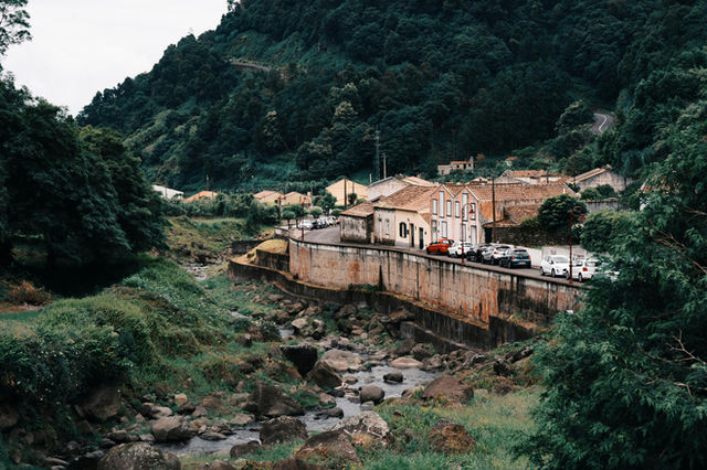 A small town on the island of Sao Miguel. This small town is the first thing you see when you finish the Salto Do Prego Hike