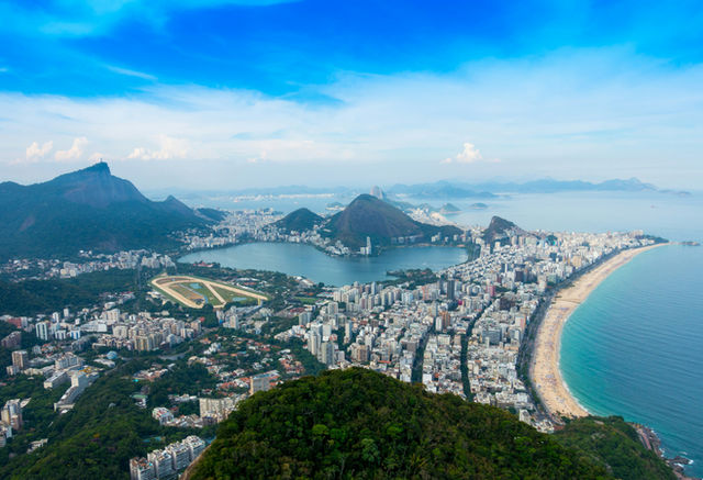 The top of the hike to Los Hermanos viewpoint of the beautiful beach view of Rio, Brazil!