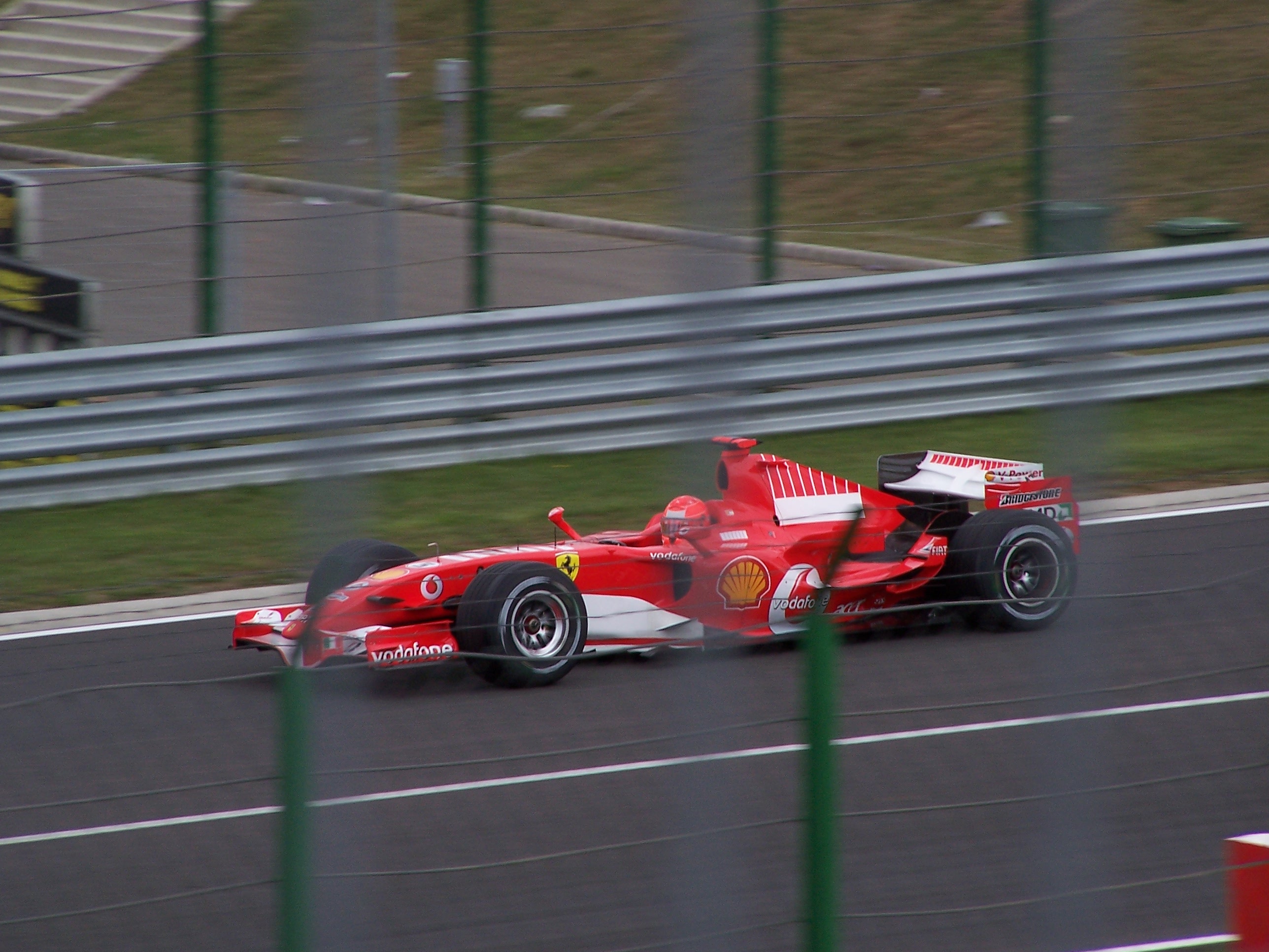 Michael Schumacher racing at the Hungaroring, 2006