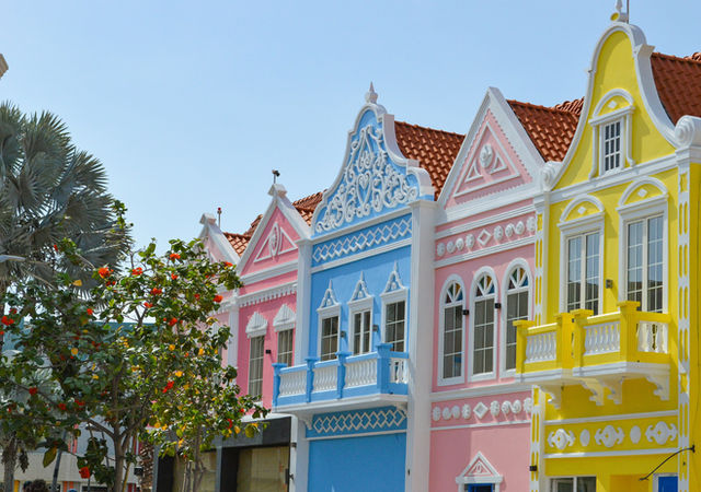 Downtown sights of Oranjestad, Aruba