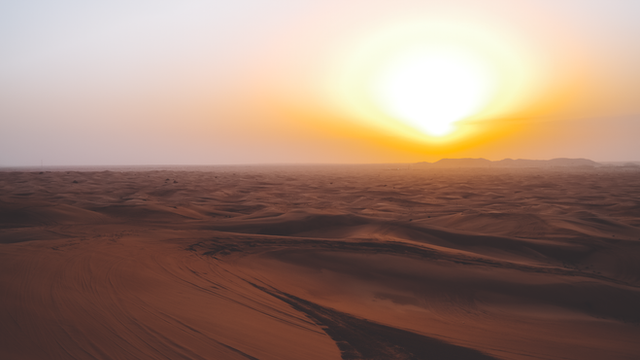 The desert dunes outside Dubai