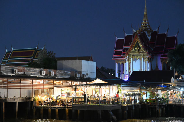 Bangkok temple illuminated