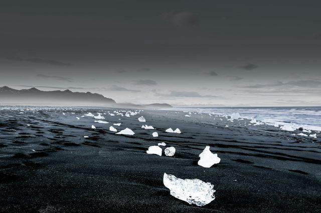 landscape photography of icebergs
