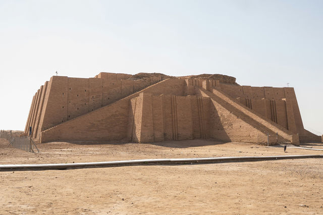 The Ziggurat of Ur, located in the province of UR-Nasiriyah, Dhi Qar, Iraq. Built in the 21st century BC by King Ur-Nammu, the Ziggurat of Ur was used as a temple to worship the moon good "Nannar". Th